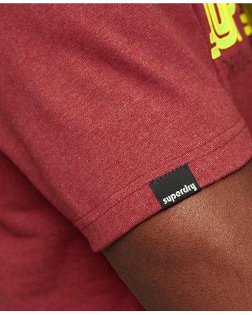 Superdry Red Retro Repeat T-shirt for men