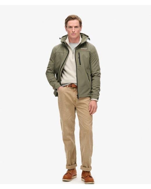 Superdry Green & Co Hooded Ripstop Softshell Trekker Jacket for men