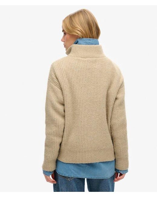 Superdry Blue & Co Essential Zip Neck Jumper