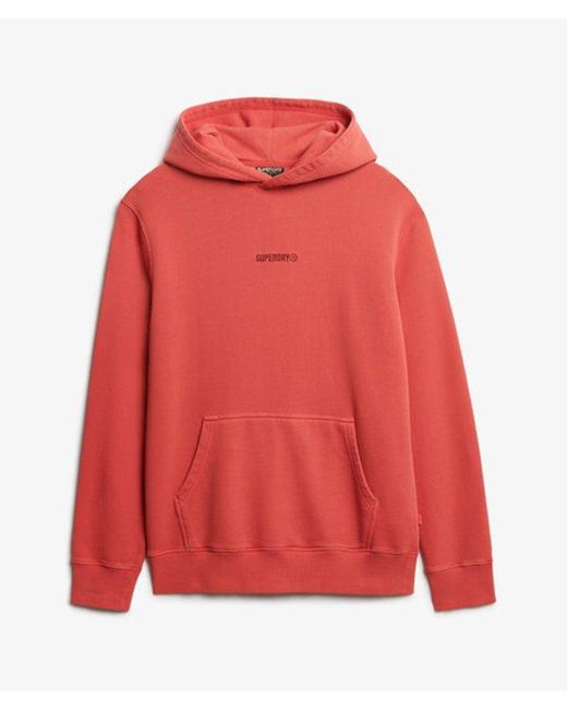 Superdry Red Micro Logo Hoodie for men