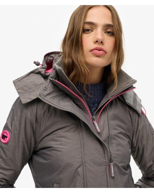 Superdry Gray & Co Pop Zip Hooded Arctic Sd-windcheater Jacket