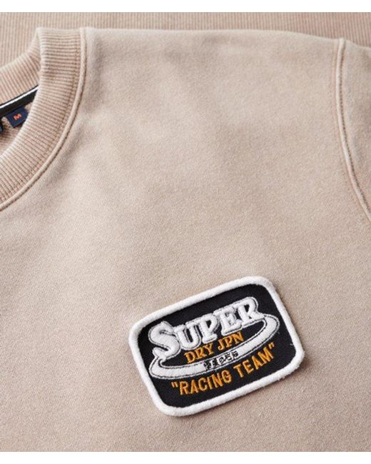 Superdry Natural & Co Loose Fit Embroidered Logo Mechanic Crew Sweatshirt for men