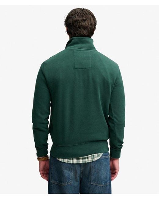 Superdry Green & Co Company Logo Half Zip Sweatshirt for men
