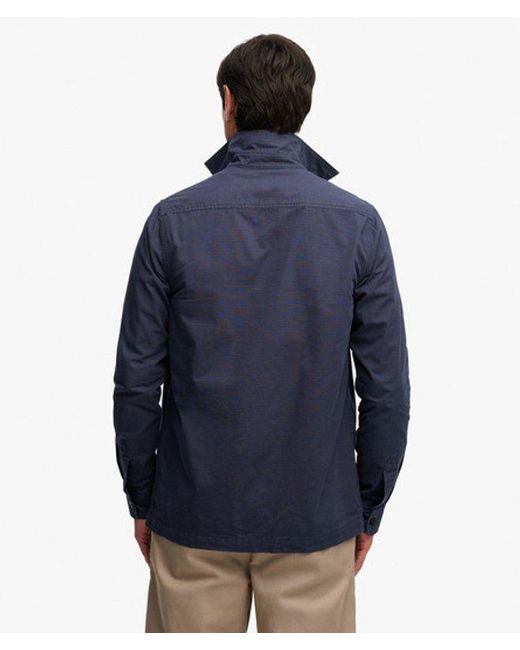 Superdry Blue & Co Military Long Sleeve Shirt for men
