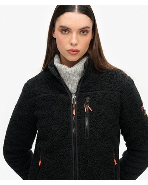 Superdry Black & Co Outdoor Sherpa Fleece Jacket