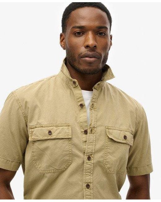 Superdry Mens Classic Military Short Sleeve Shirt in Natural for Men Lyst