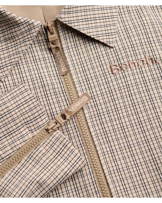 Superdry Gray Bench X & Co Bench Double Zip Collared Check Jacket