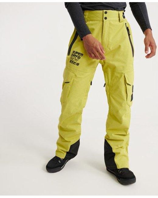 Superdry Yellow Ultimate Snow Rescue Pants Sulpher for men