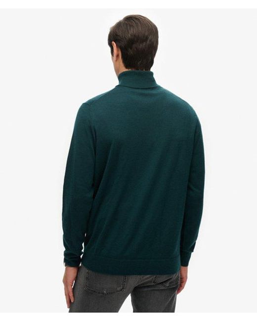 Superdry Green & Co Merino Roll Neck Jumper for men
