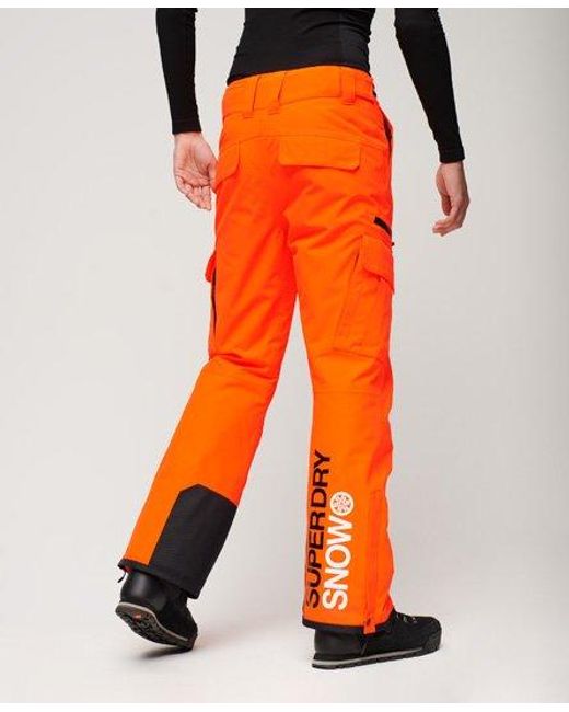Superdry Orange Sport Ski Ultimate Rescue Trousers for men