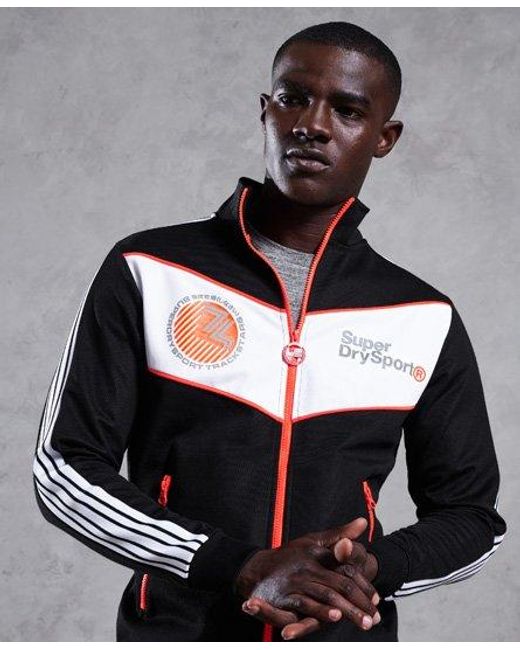 Superdry Black Classics Team Tricot Track Jacket for men