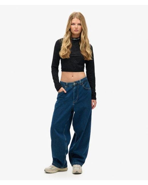 Superdry Blue & Co Limited Edition Sdx Jacquard Mesh Top