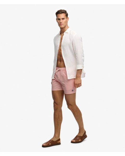 Superdry Pink & Co Seer Sucker 15-inch Swim Shorts for men
