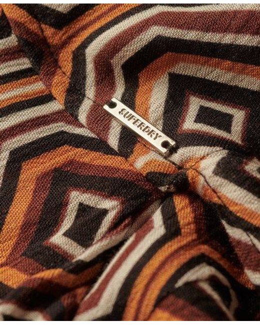 Robe longue à dos ajouré Superdry en coloris Brown