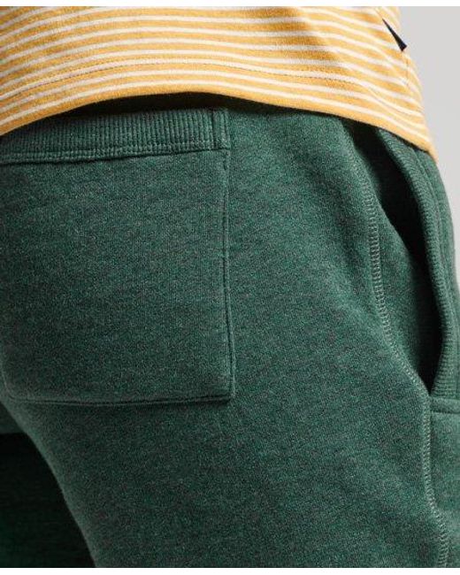 Superdry Green Vintage Script Style Collegiate Joggers Heritage Pine Marl