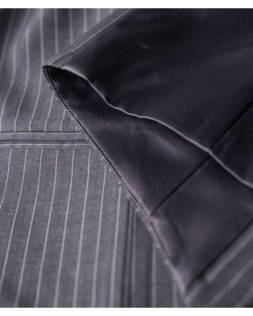 Superdry Blue & Co Pinstripe Satin Back Waistcoat
