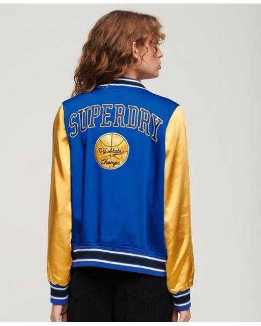 Superdry Blue Luxe Varsity Jacket