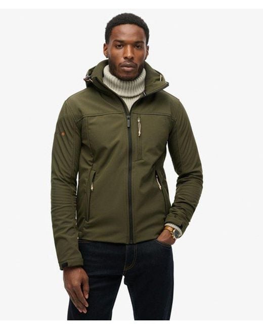 Superdry Green & Co Hooded Soft Shell Trekker Jacket for men
