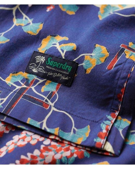 Superdry Blue & Co Hawaiian Shirt for men