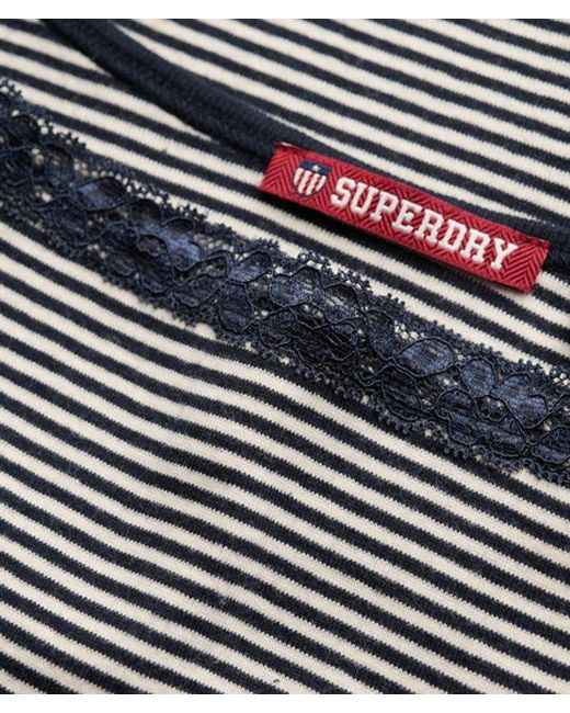 Superdry Blue & Co Athletic Essential Lace Cami Top