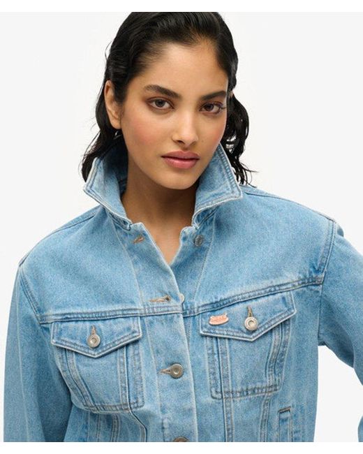 Superdry Blue Embellished Denim Jacket