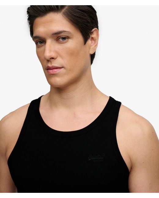 Superdry Black & Co Essential Logo Vest for men