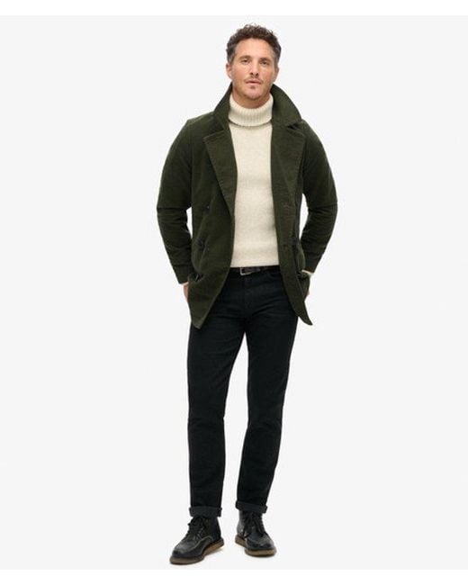 Superdry Green & Co The Merchant Store - Moleskin Pea Coat for men