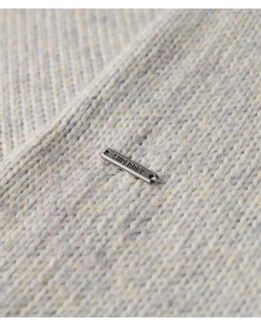 Homme Pull Brossé À Col Roulé Taille Superdry pour homme en coloris White