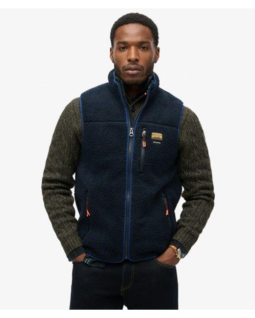 Superdry Blue & Co Outdoor Fleece Gilet for men