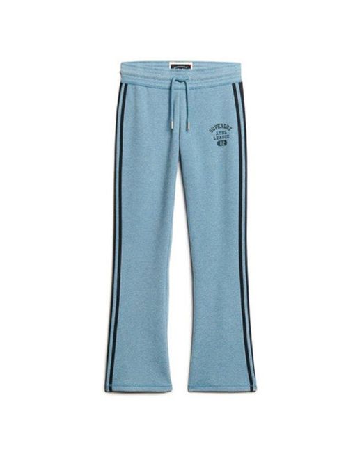 Superdry Blue & Co Athletic Essentials Stripe Flare joggers