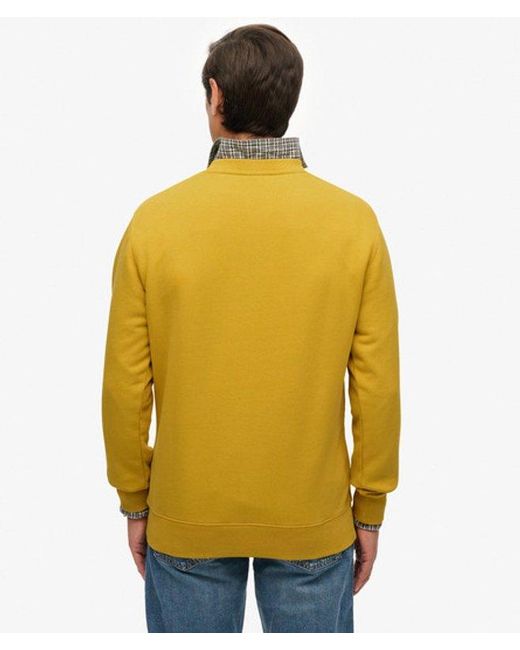Superdry Yellow & Co Micro Logo Crew Sweatshirt for men