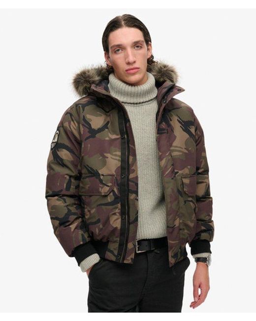 Superdry Gray & Co Everest Faux Fur Bomber Jacket for men