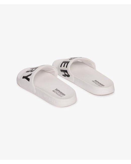 Superdry Code Core Badslippers in het White