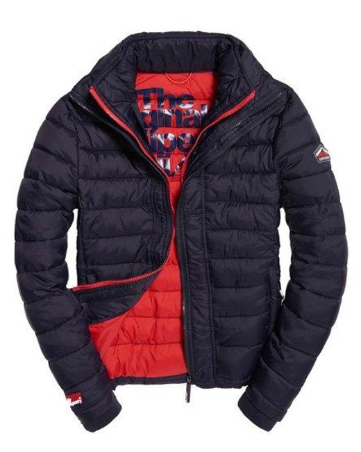 Superdry Blue Fuji Triple Zip Through Jacket /Rebel for men
