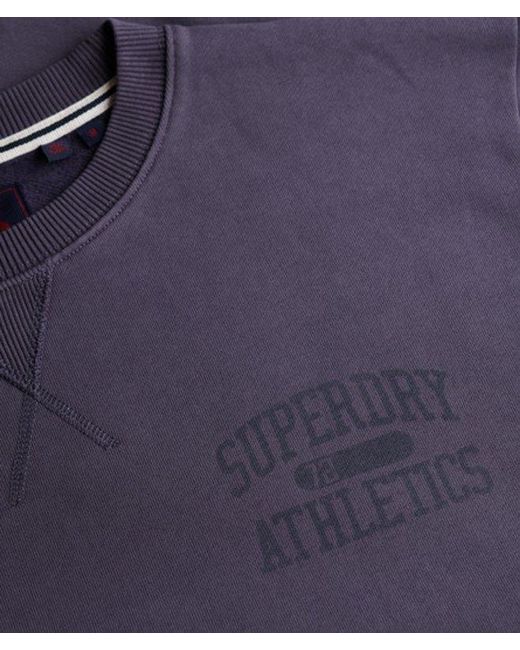 Superdry Blue & Co Athletic Essentials Crew Sweatshirt for men