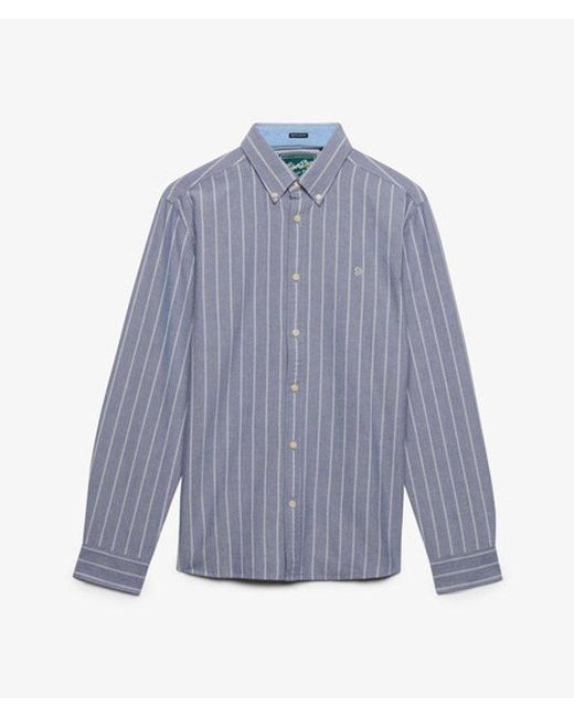 Superdry Blue & Co Preppy Oxford Long Sleeve Shirt for men