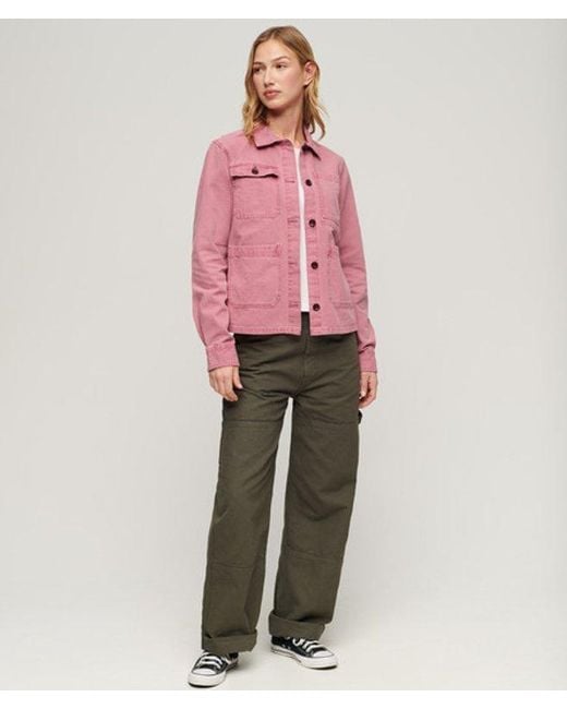Superdry Pink & Co Four Pocket Chore Jacket
