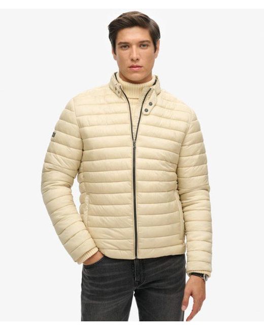 Superdry Natural Fully Lined Lightweight Short Puffer Coat for men