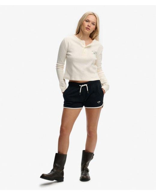 Superdry White & Co Athletic Essentials Button Down Long Sleeve Top