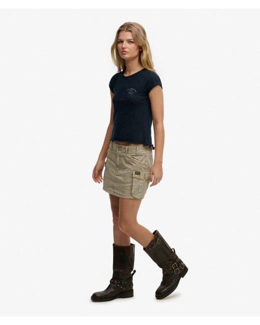 Superdry Blue & Co Cargo Mini Skirt