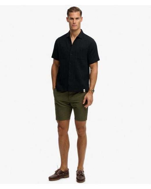 Superdry Black & Co The Merchant Store - Textured Short Sleeve Shirt for men
