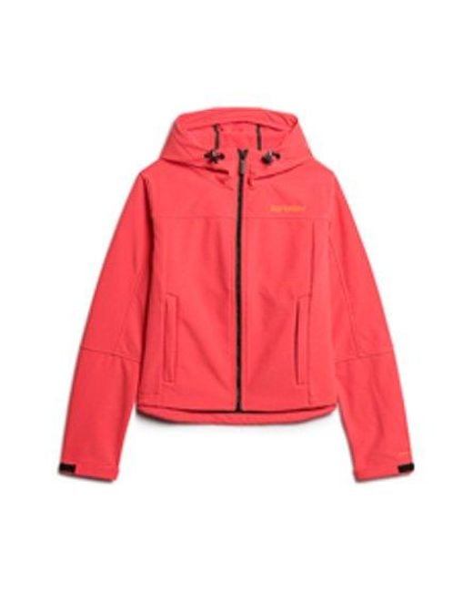 Superdry Red Code Trekker Hooded Softshell Jacket