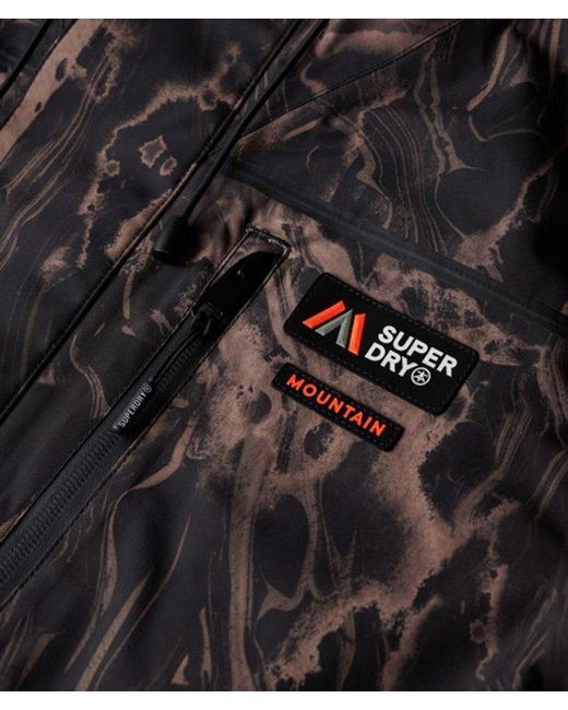 Superdry Black & Co Hooded Ski Shell Jacket for men