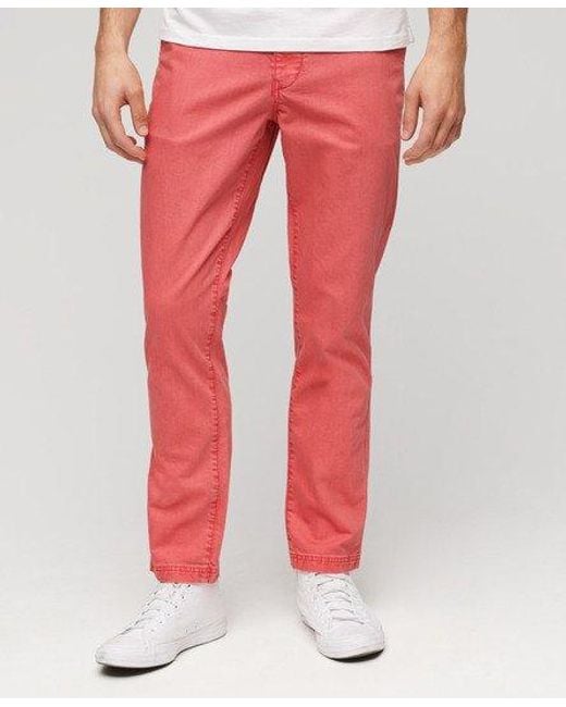 Superdry Red International Chino Pants for men