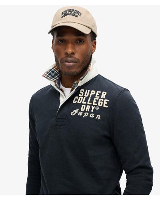 Superdry Blue & Co Athletic Rugby Top for men