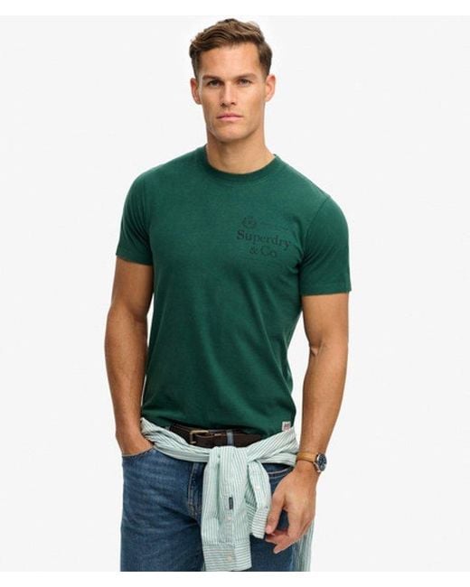 Superdry & Co 1954 Company Relaxed T-shirt in het Green voor heren