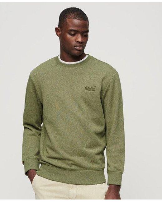 Superdry Green Essential Logo Crew Sweatshirt for men