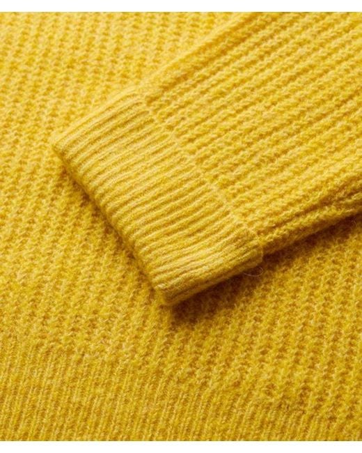 Superdry Yellow & Co Brushed Crew Neck Jumper