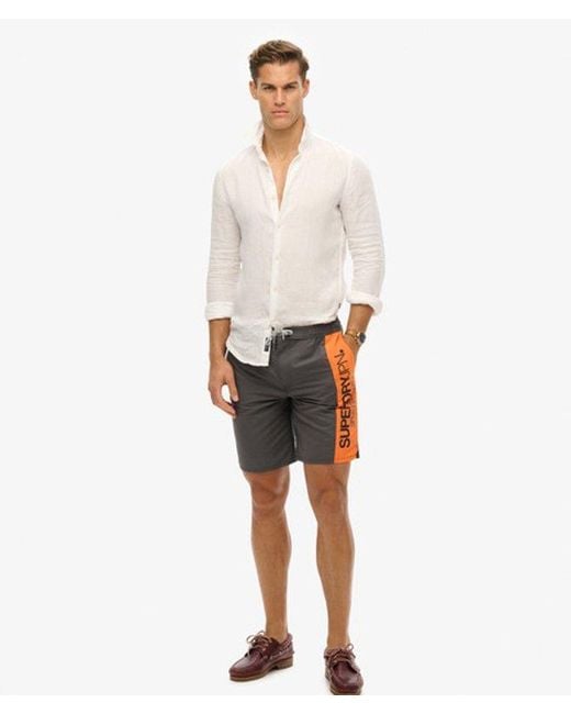 Superdry White & Co Sportswear Logo 19 Inch Recycled Boardshorts for men