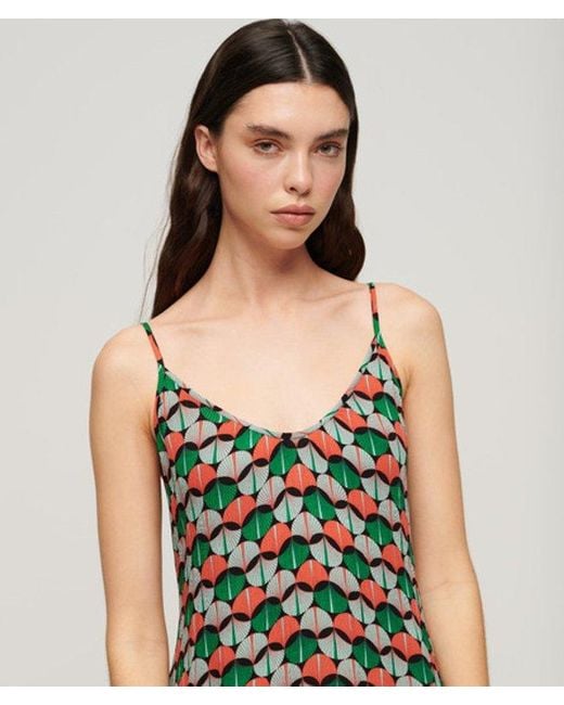 Superdry Green & Co Maxi Beach Cami Dress